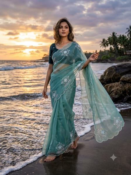 Vinayak twill net saree price range in market